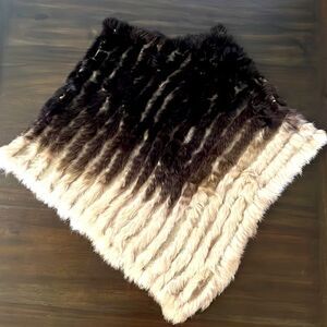 Love token rabbit fur cape